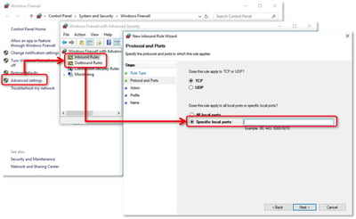 Configuring QuickBooks firewall and security exception