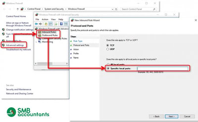 Configuring QuickBooks firewall