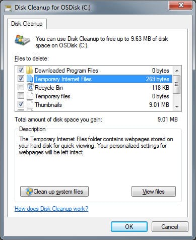 Delete the Junk Temporary Files