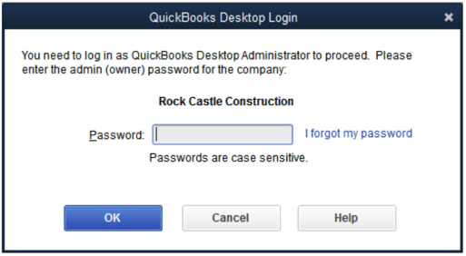 QuickBooks desktop login