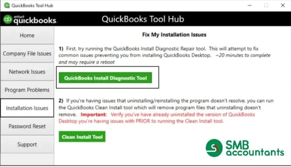 Install Diagnostics Tool in QuickBooks