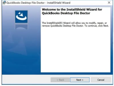 InstallShield Wizard for QuickBooks File Doctor