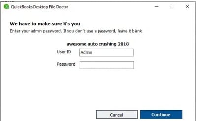 QuickBooks Admin Password
