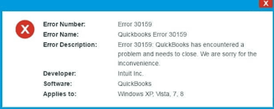 QuickBooks Error 30159