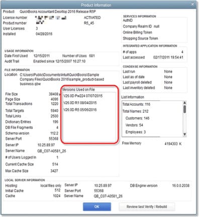 QuickBooks Version Pro Premier Enterprise