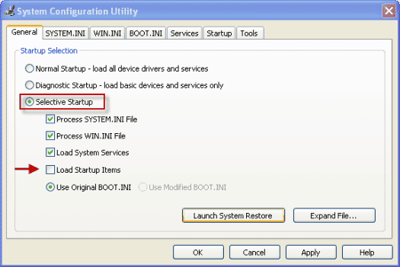 Reboot System in Selective Startup