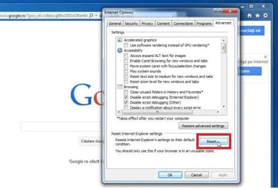 Reset the Default Browser to Internet Explorer