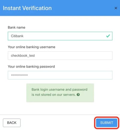 Verify the Banking Login Credentials