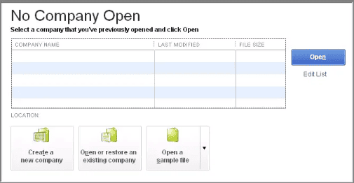 open company files