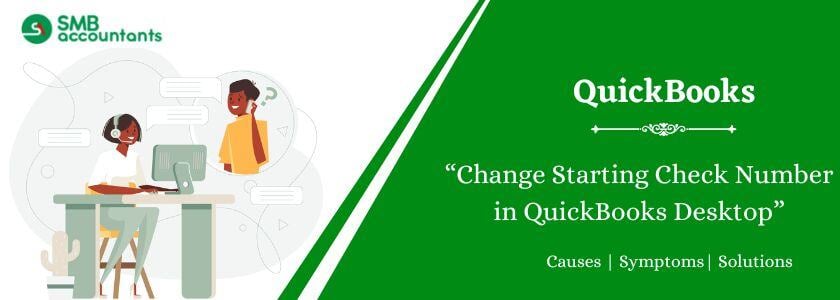 Change Starting Check Number in QuickBooks