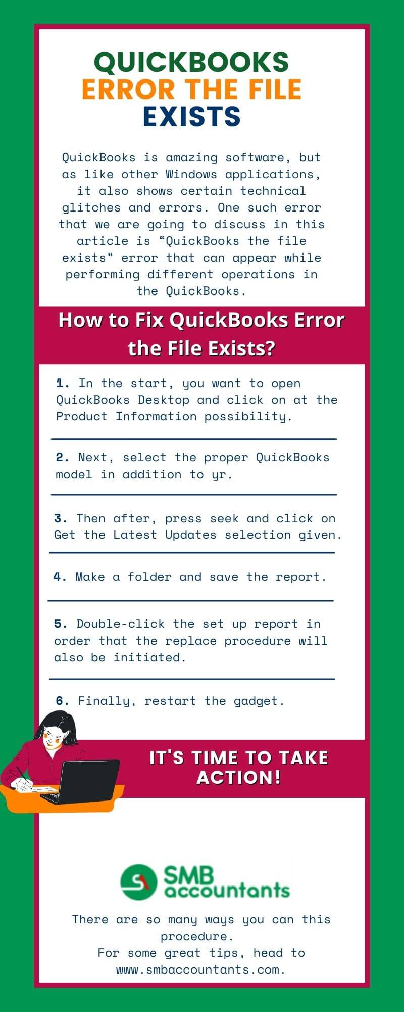 Infographics to Resolve The QuickBooks Error The File Exists