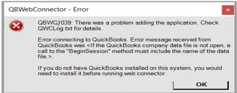 QBWC1039-If-the-QuickBooks-company-data-file-is-not-open