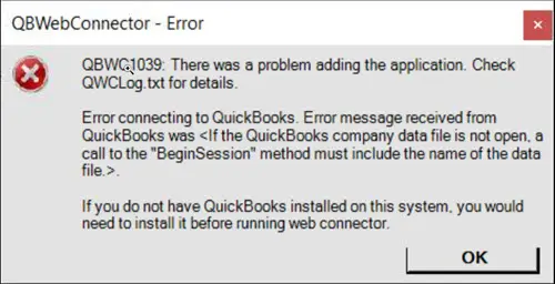 QBWC1039-There-was-a-problem-adding-the-application.-Check-QBWCLog.txt-for-details-Screenshot-Image