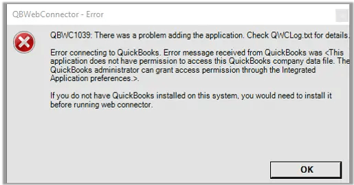 QBWC1039-This-application-does-not-have-permission-to-access-the-QuickBooks-company-data-file-