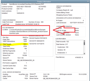 QuickBooks-Product-Information-Window