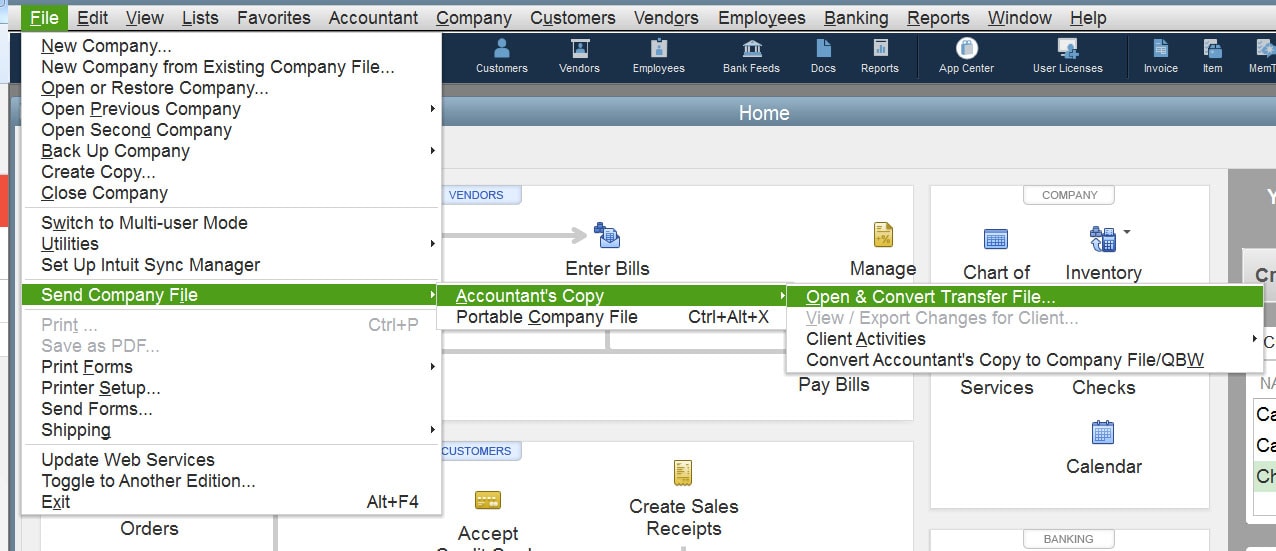 Make an Accountant's Copy in QuickBooks