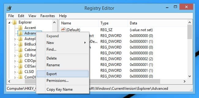 Choose Export Option
