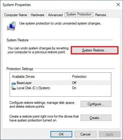 Windows System Restore