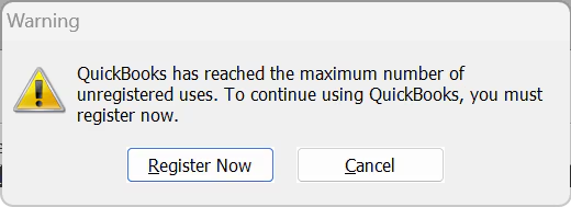 Maximum Number of Unregistered Uses