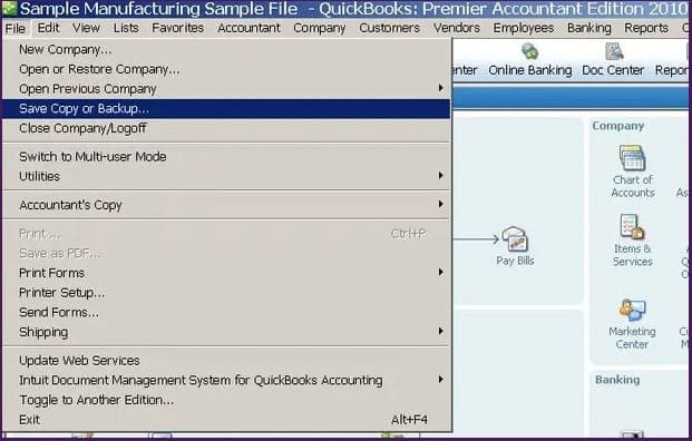 Move the company file to a different location