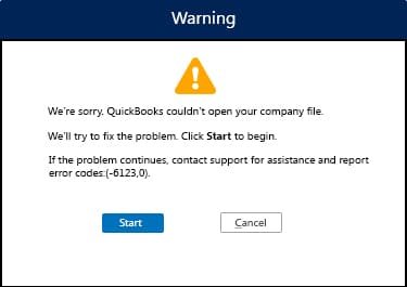QuickBooks error code 6123