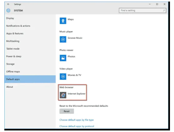 Set Internet Explorer