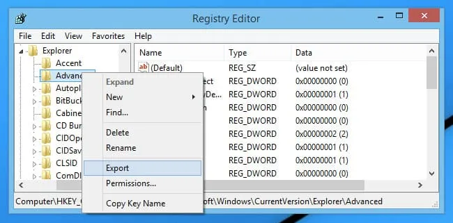 Choose Export Option