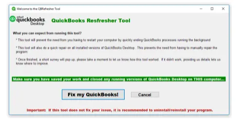 QuickBooks Refresher Tool