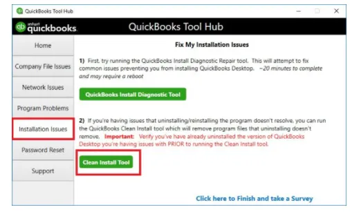 Use Clean Install Tool