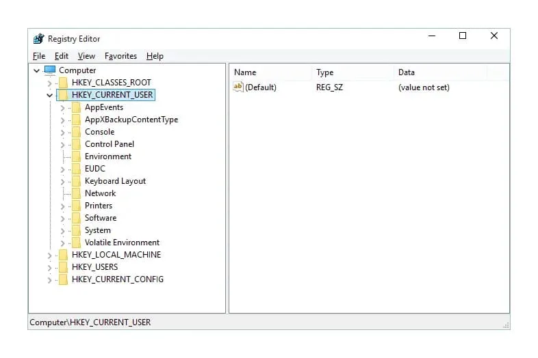 HKEY CURRENT USER Error Code 7149