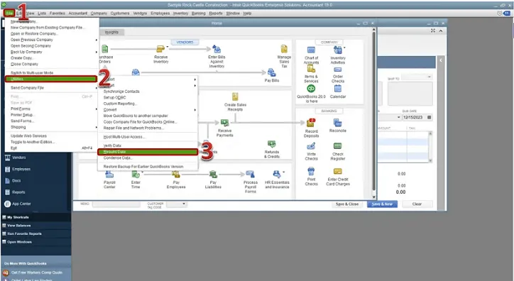 Run rebuild data utility