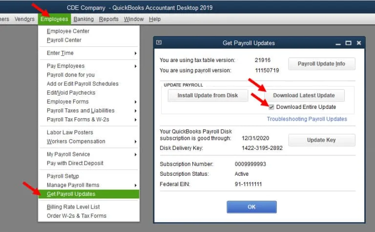Download and Install the Latest Payroll Updates