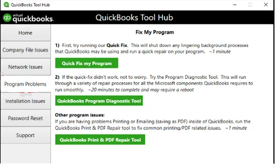 QuickBooks Program Diagnostic Tool