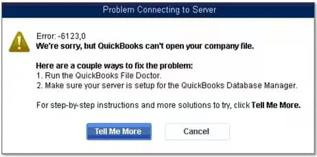 QuickBooks error code 6123