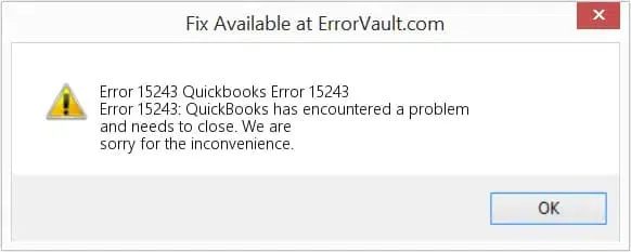 QuickBooks Error 15243