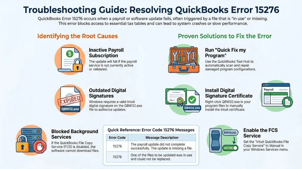 QuickBooks Error Code 15276