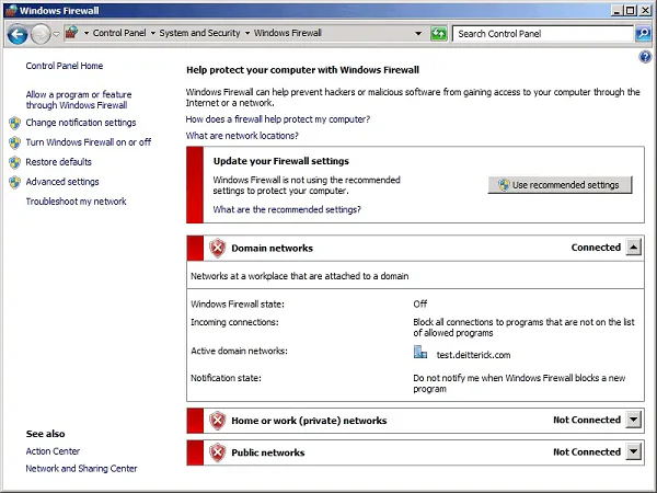 Configuring Firewall Settings in Windows