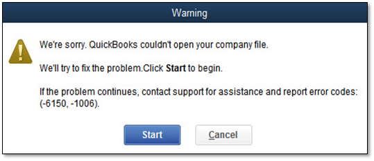 QuickBooks error 6150