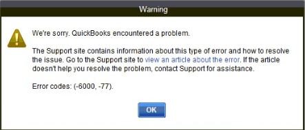 QuickBooks Error 6000 77