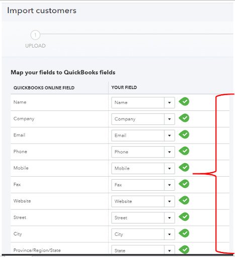 quickbooks online map fields