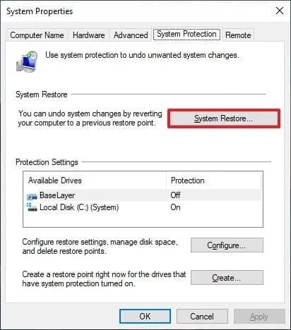 Windows System Restore