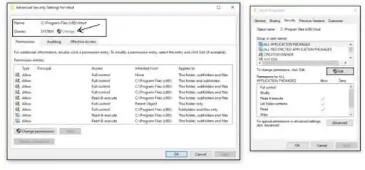 Windows Permissions to QuickBooks Installation