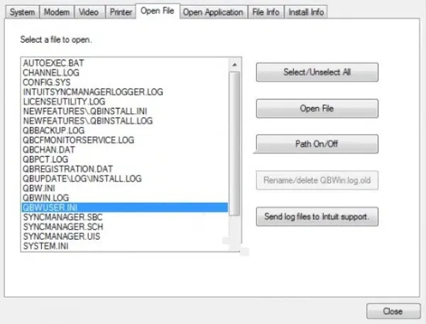 QBWUSER.ini File